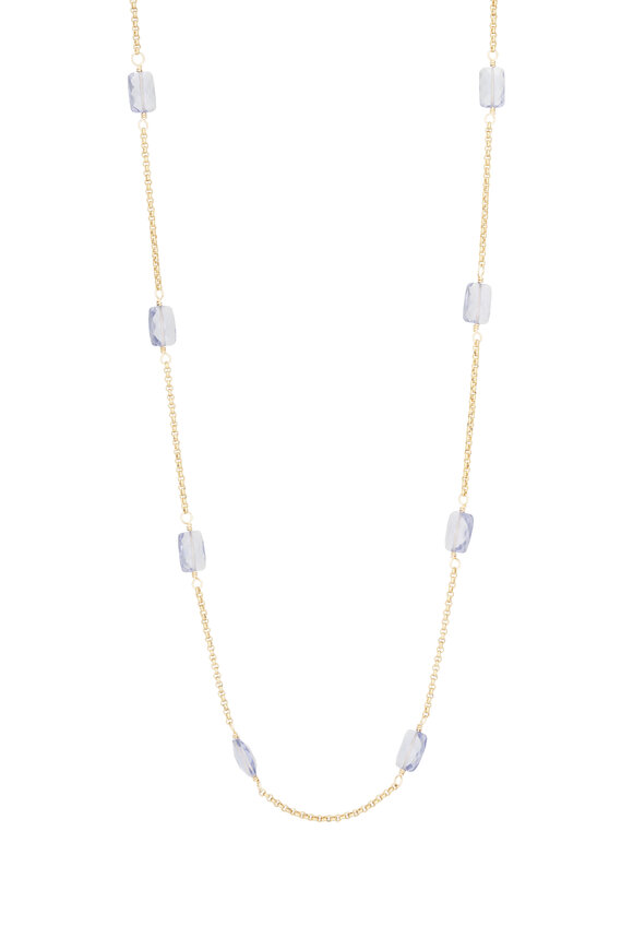 Cristina V. Baguette Baby Rolo Chain Necklace - view 1