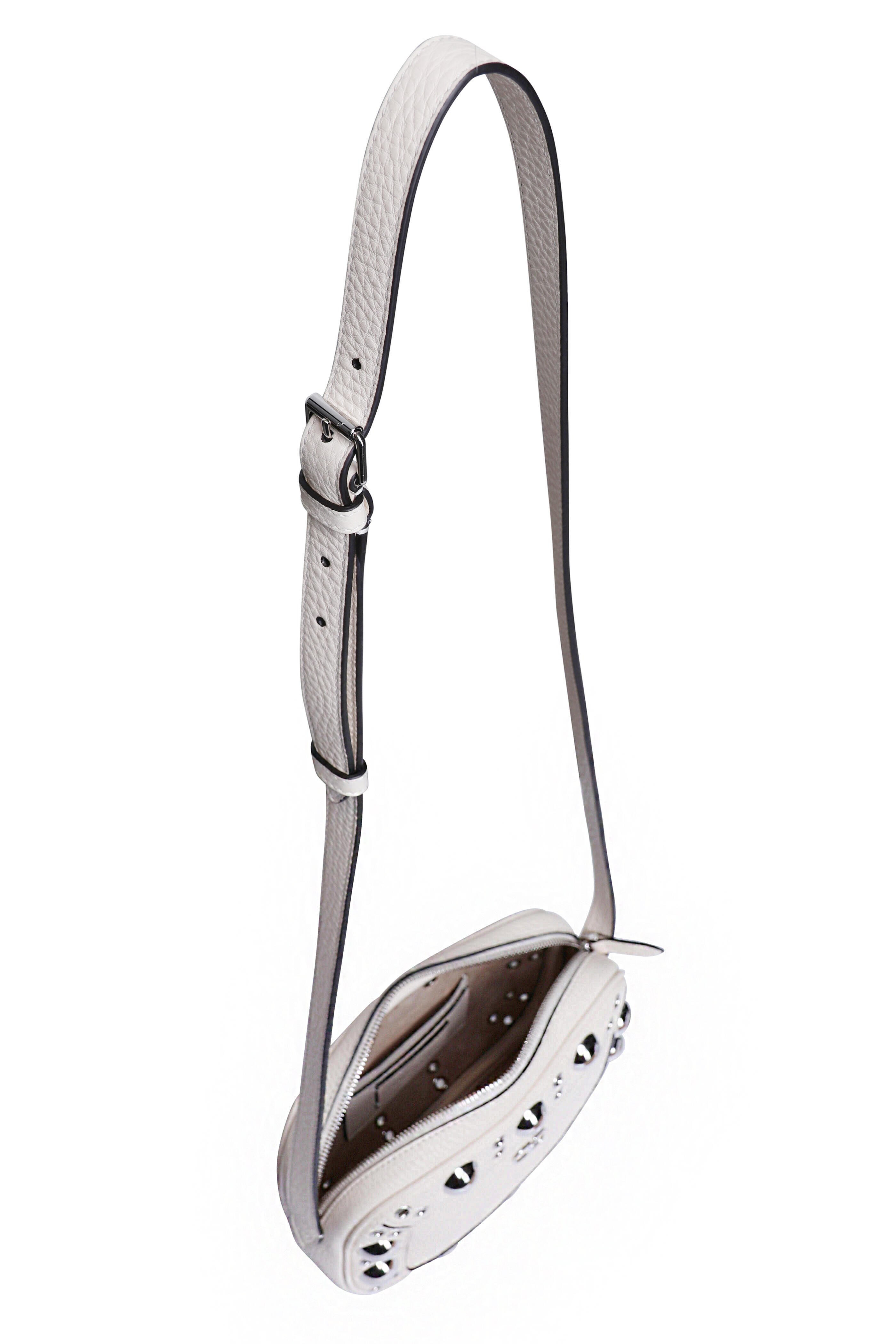 Valentino Garavani - Nellcote Light Ivory Grainy Leather Crossbody Bag