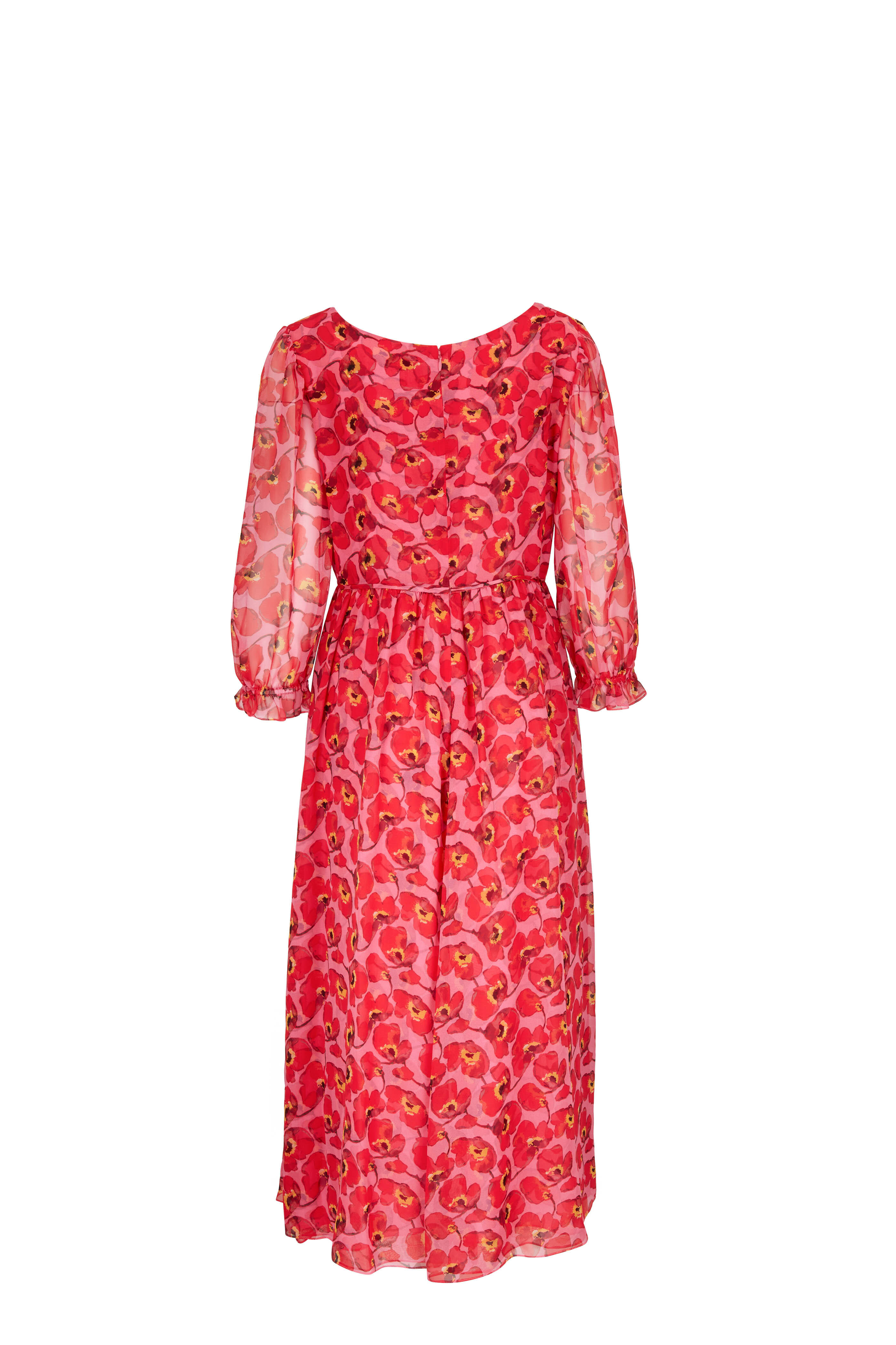 Carolina Herrera - Poppy Floral Silk Dress | Mitchell Stores