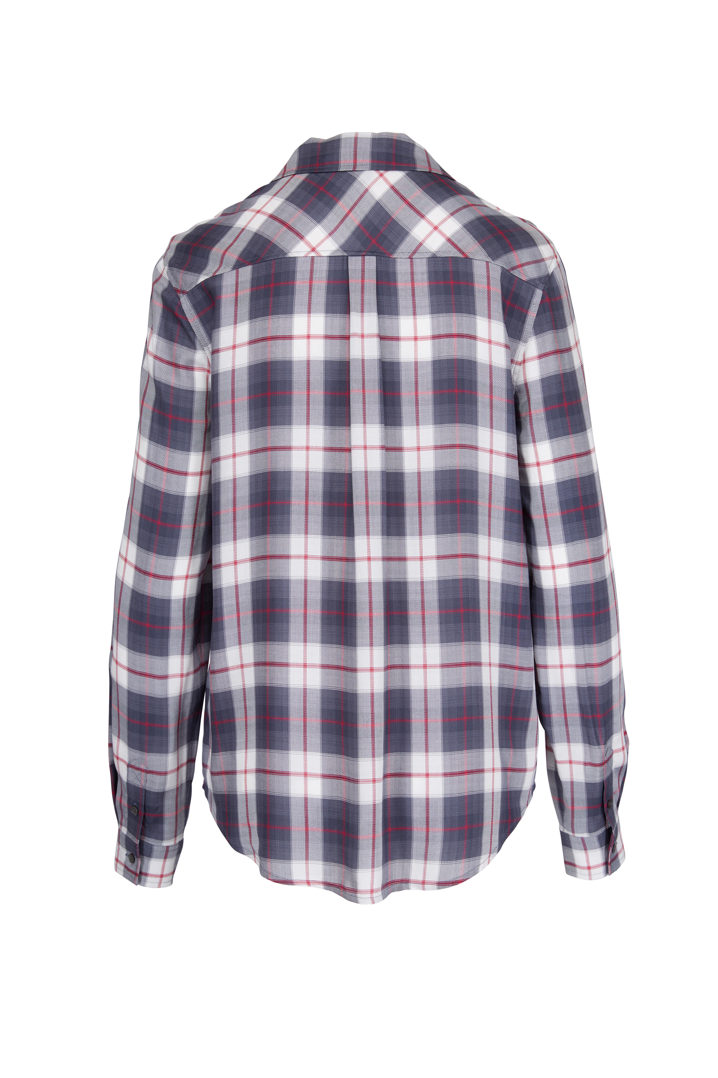 Paige - Red & Blue Plaid Button Down Shirt