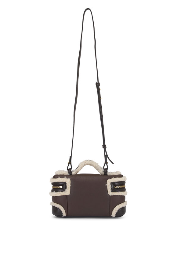 Bottega Veneta Bang Bang Brown Aviator Shearling Vanity Case - view 3
