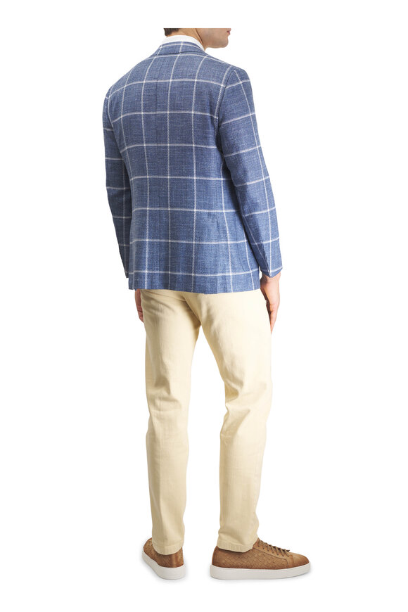 Kiton Yellow Denim Stretch Cotton Pant - view 6