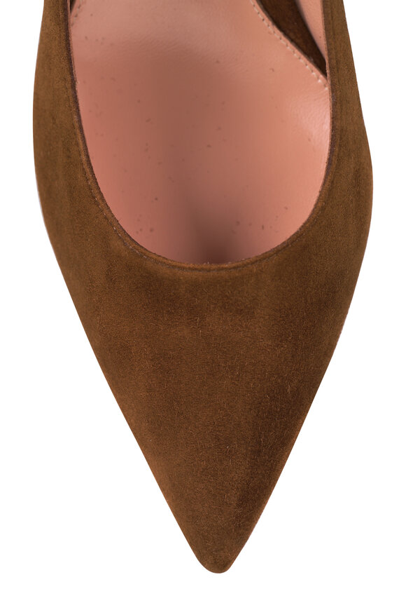 Gianvito Rossi Piper Texas Suede Block Heel Pump, 45mm - view 4