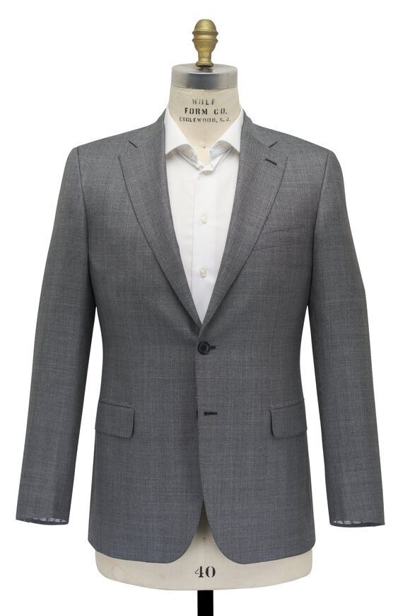 Brioni - Gray Tonal Check Wool & Silk Suit