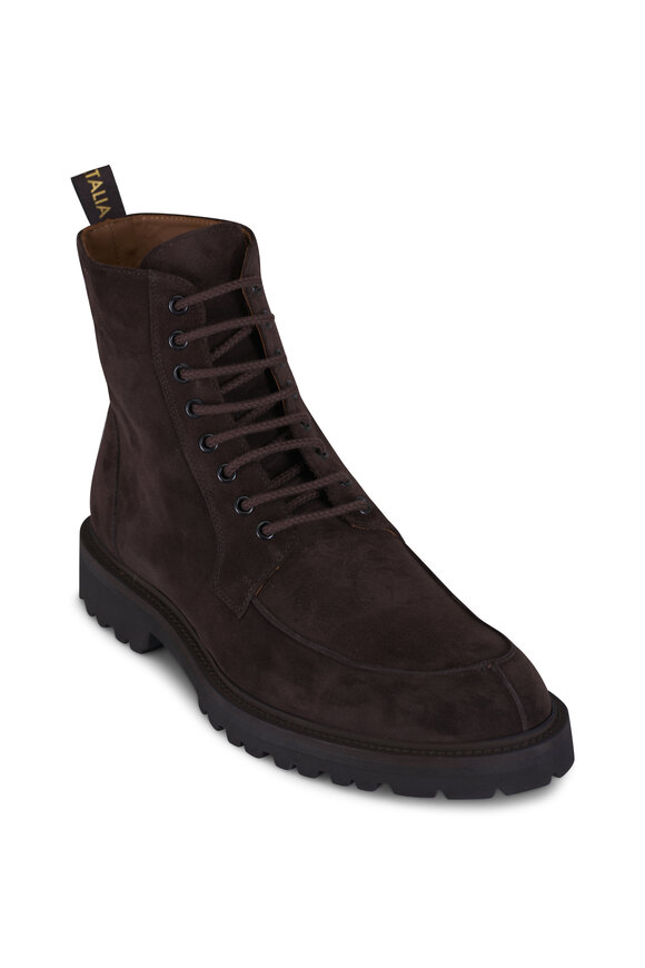 Aquatalia Danny Brown Suede Lace Up Boot