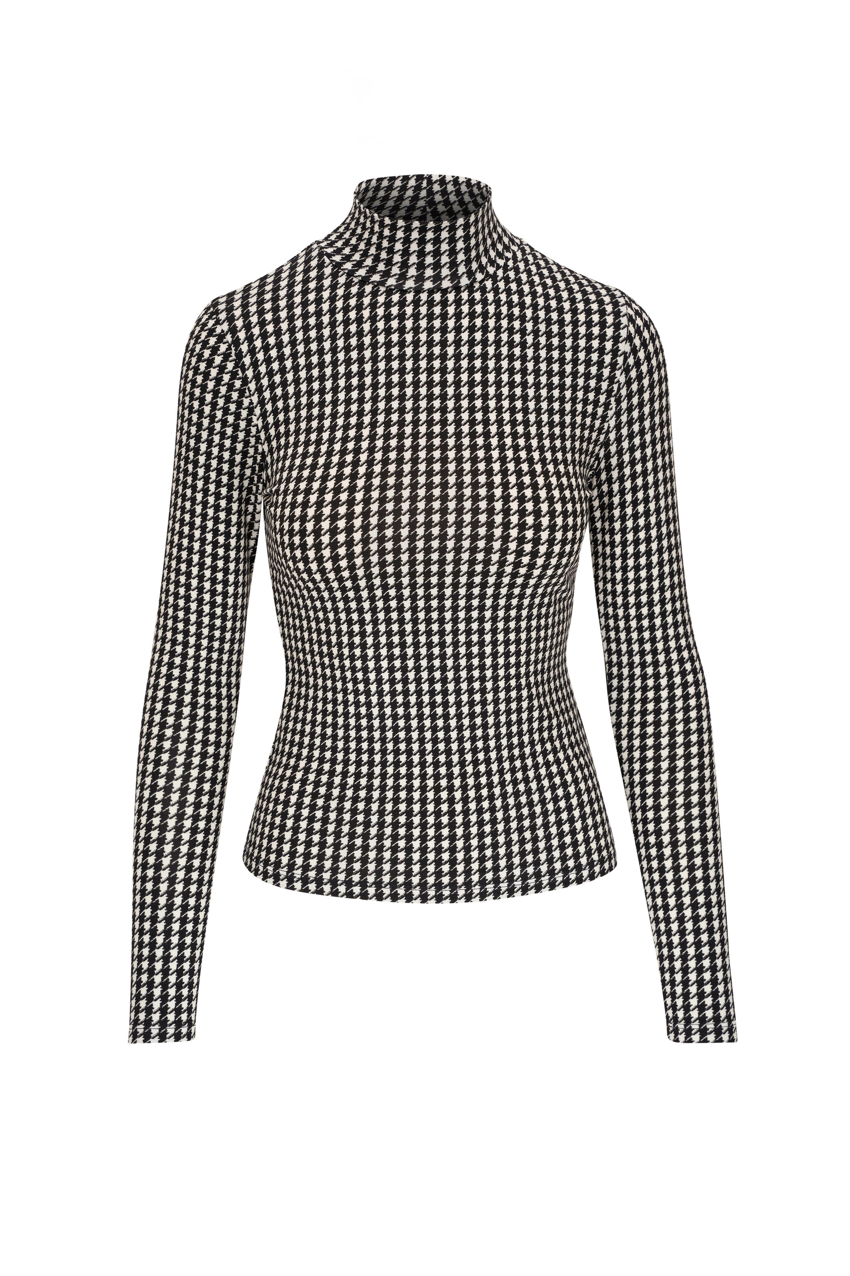 Veronica Beard - Nate Black & Off-White Houndstooth Top