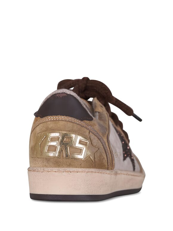 Golden Goose Ballstar Beige & Brown Suede Low Top Sneaker - view 6