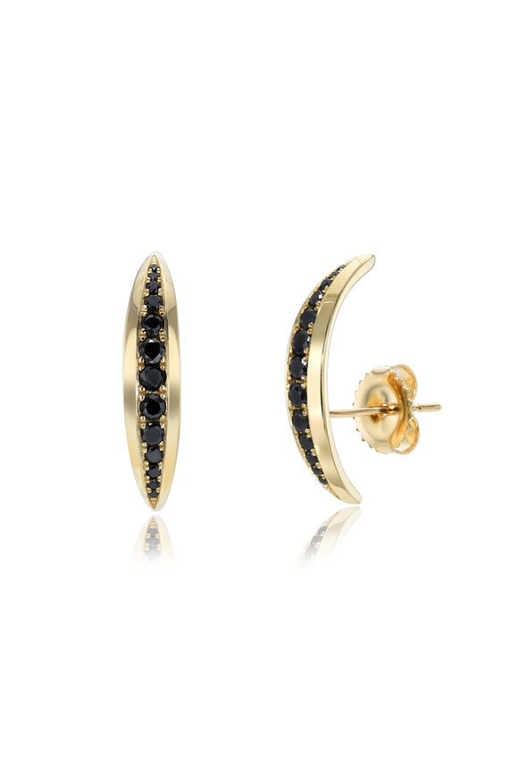 Dru - Black Diamond Claw Earrings