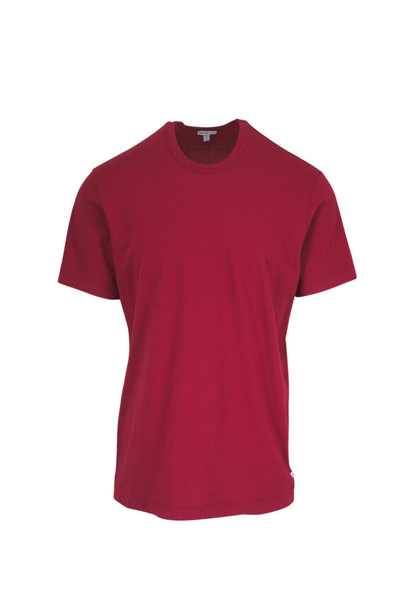 James Perse Heat Red Cotton Crewneck T-Shirt - view 1