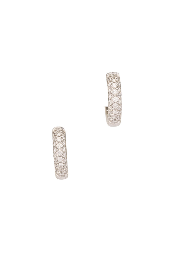 Kwiat 18k White Gold Moonlight Petite Diamond Hoop - view 1