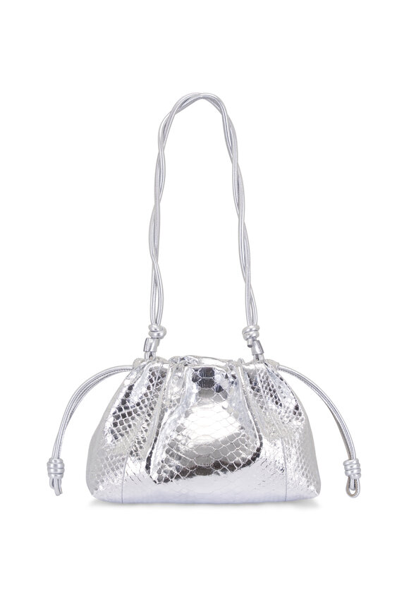 Loewe Flamenco Metallic Leather Drawstring Pouch - view 6
