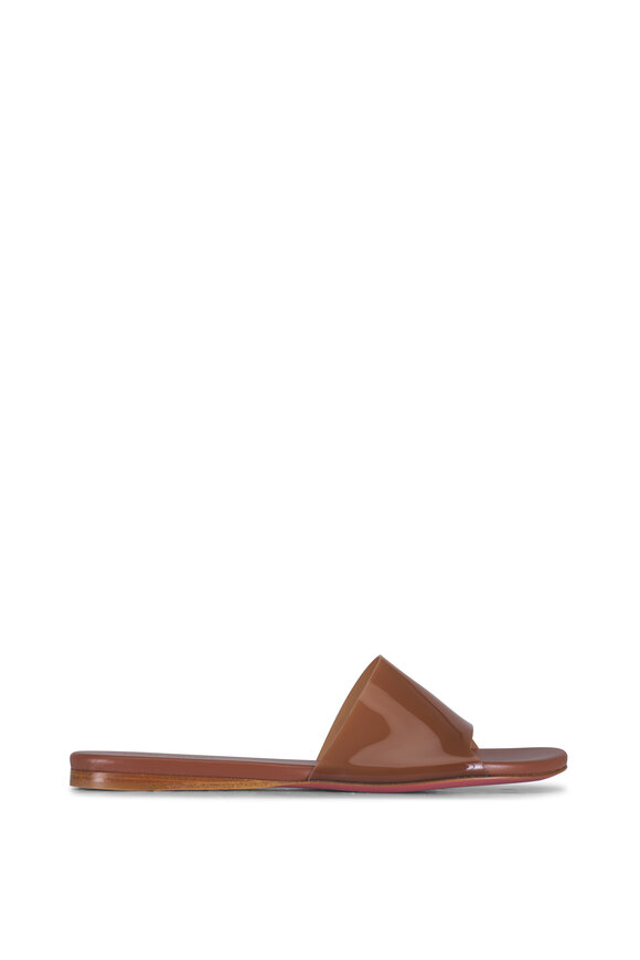 Amina Muaddi Bianca Latte Glass Flat - view 4