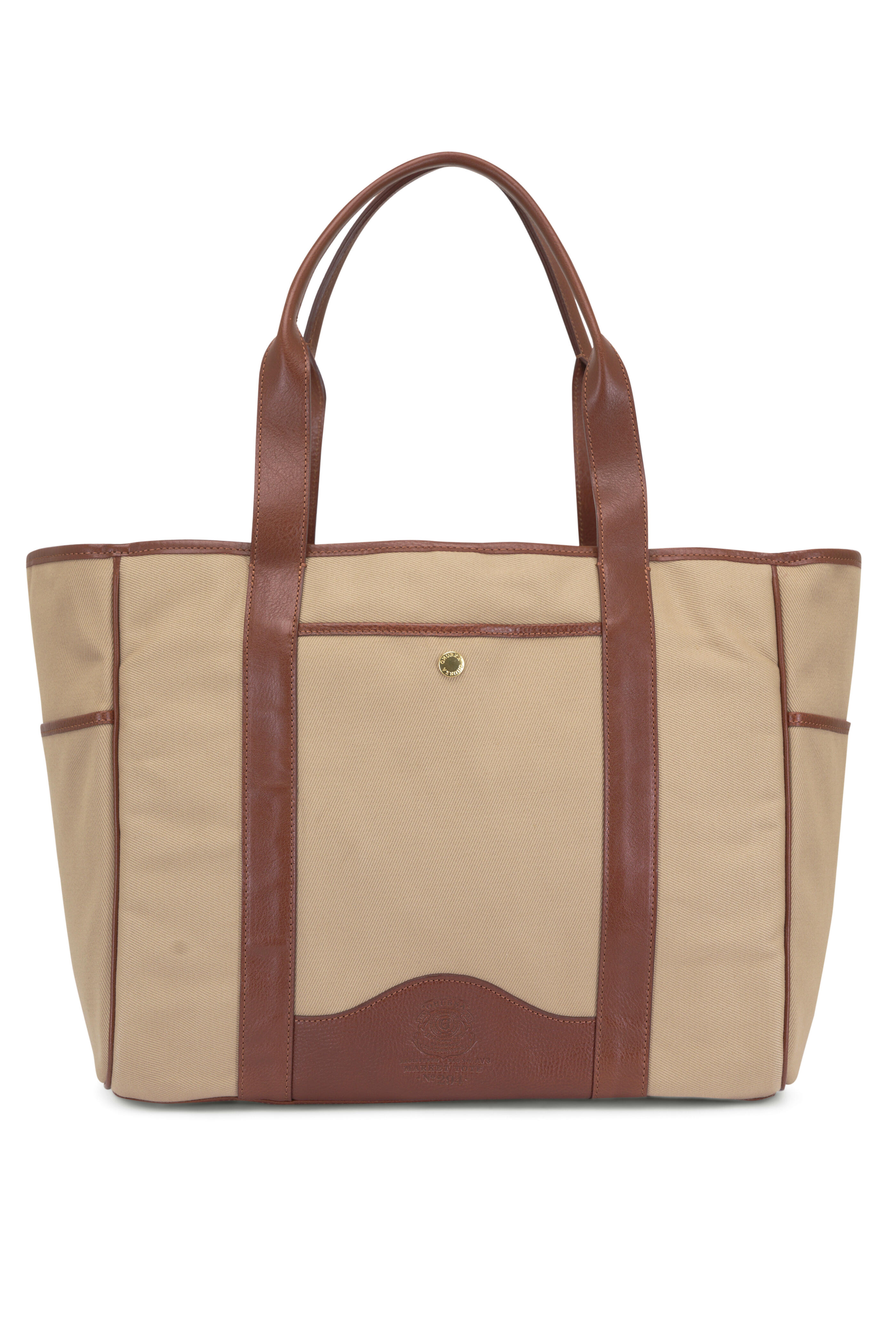 Ghurka - Market Tote No. 294 Khaki Twill & Chestnut Tote