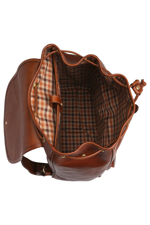 Ghurka Blazer Vintage Chestnut Leather Backpack  - view 4
