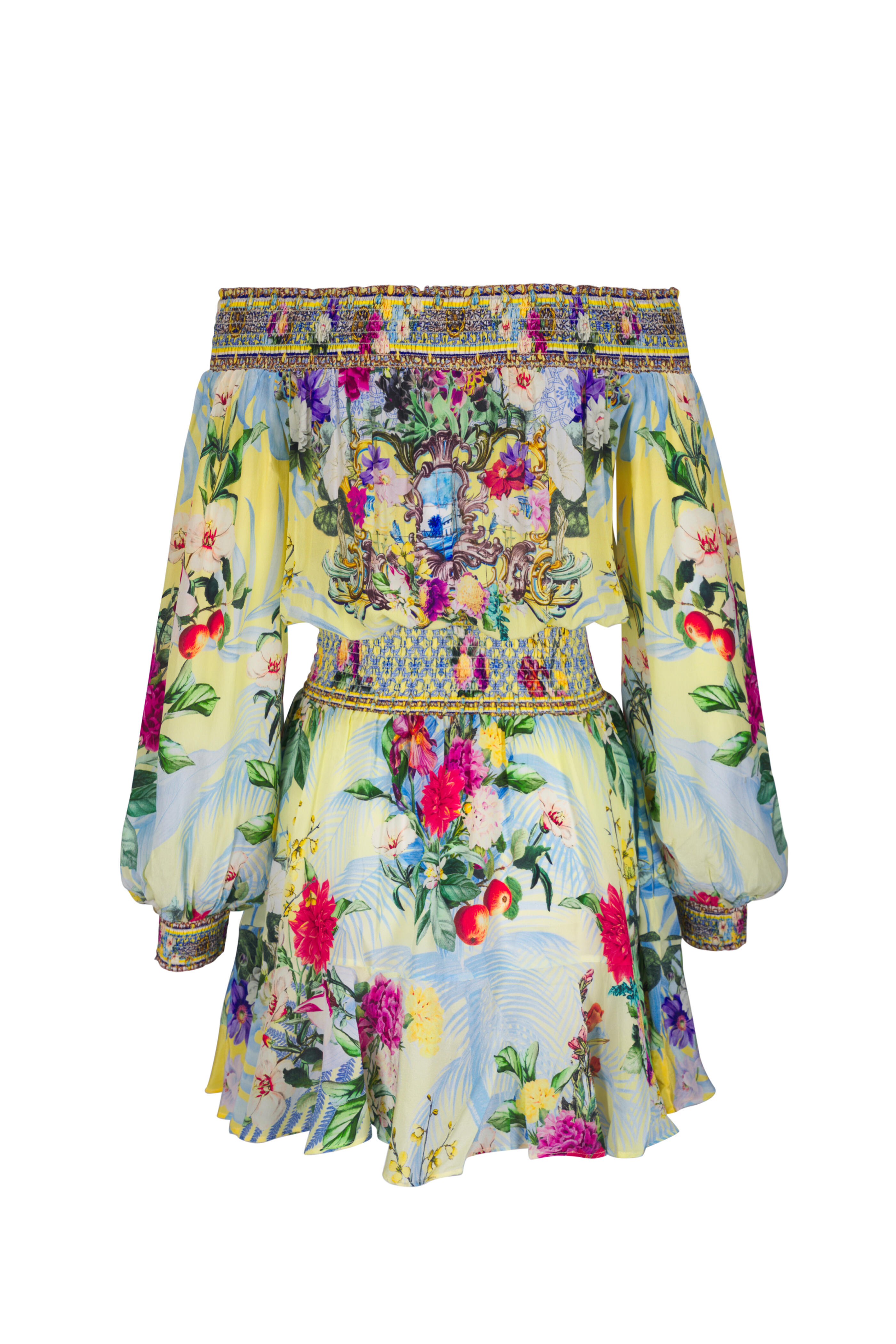 Camilla - Flor Fantástica Off-The-Shoulder Dress