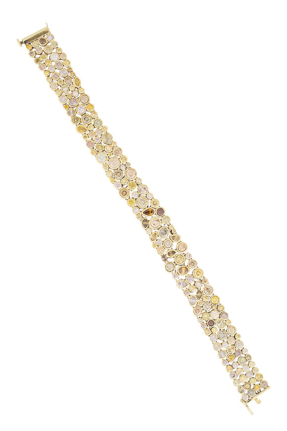 Lowy & Co 18k Yellow Gold Fancy Color Diamond Bracelet - view 1