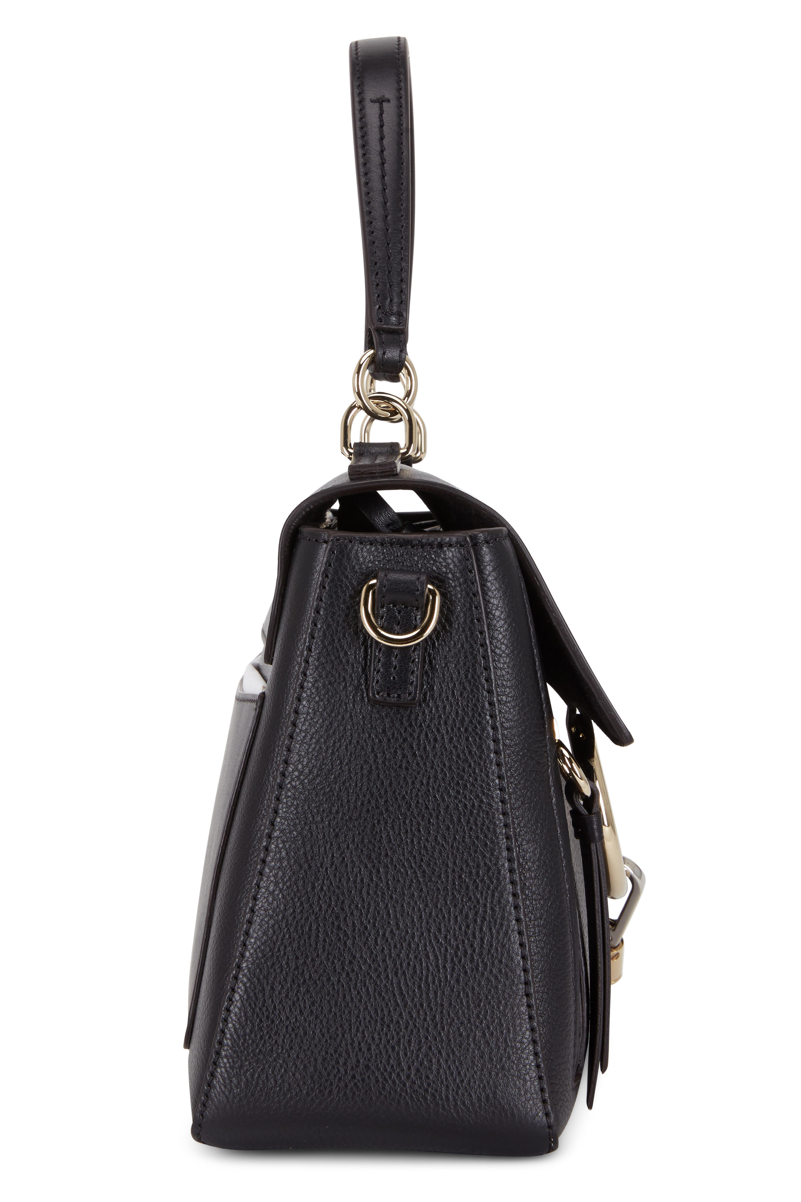 Chole Black Leather and Suede Medium Faye Shoulder Bag – STYLISHTOP