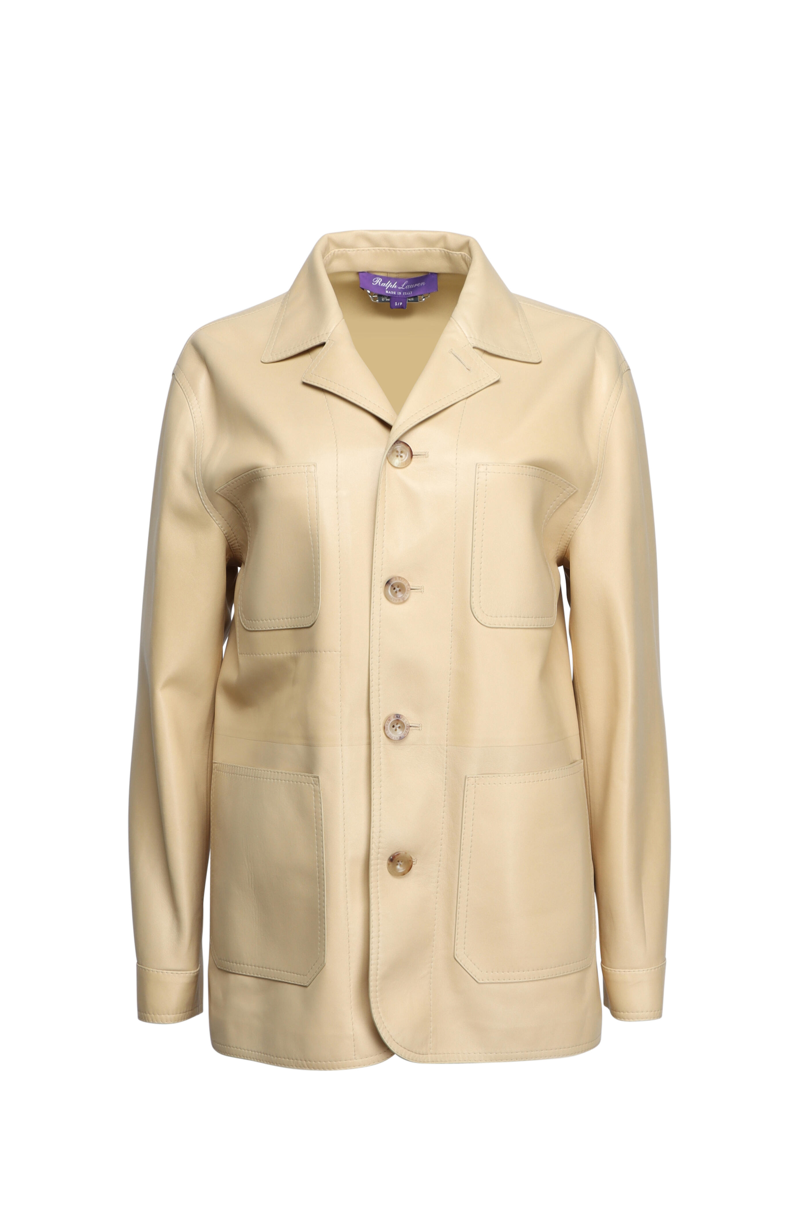 Ralph Lauren - Adrianna Light Sand Leather Jacket