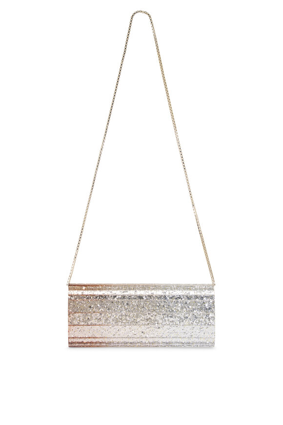 Jimmy Choo Sweetie Silver & Rose Gold Glitter Clutch - view 3