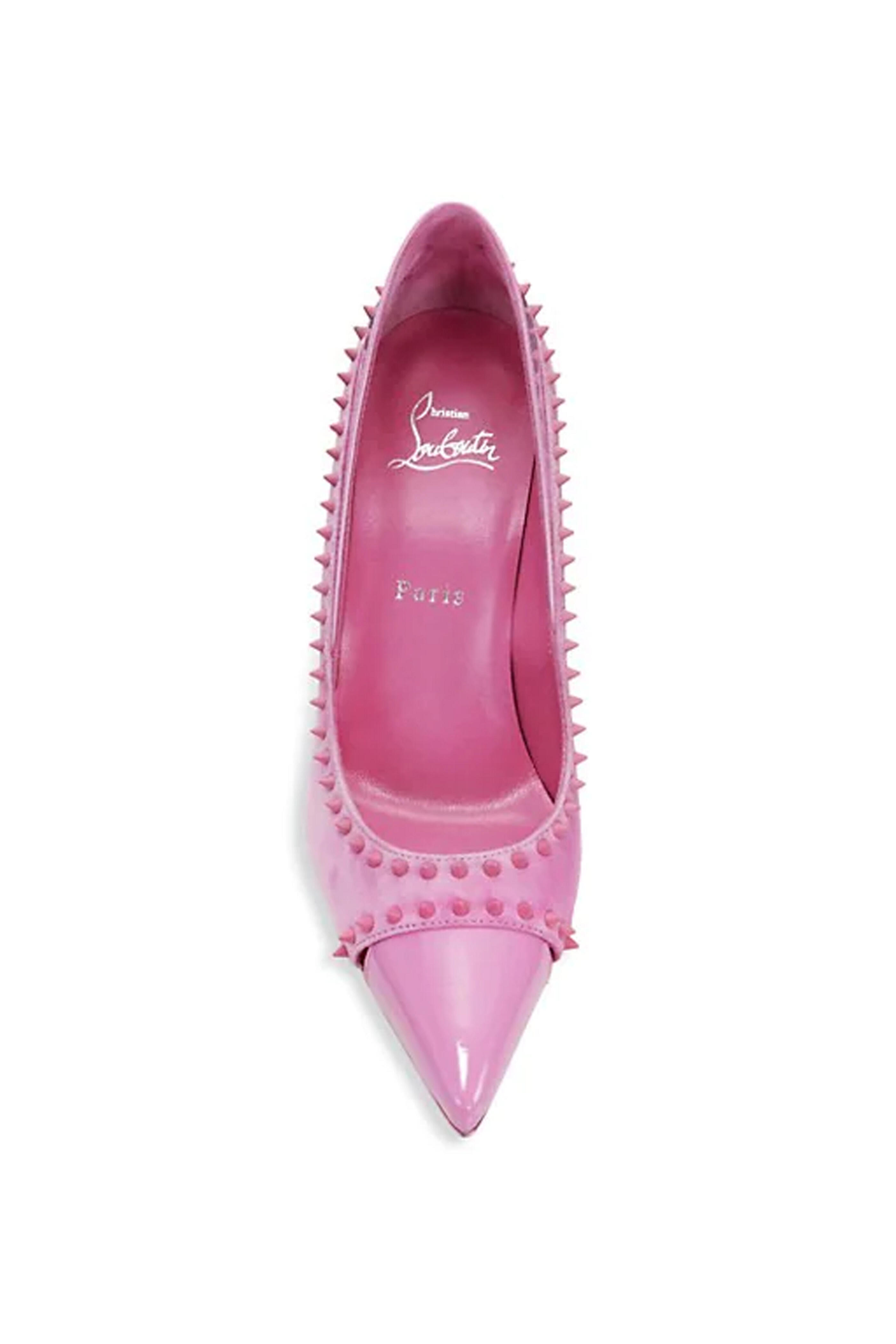 Christian Louboutin DUVETTE SPIKES フラットシューズ Duvette Spikes 85 leather pumps in black - Christian