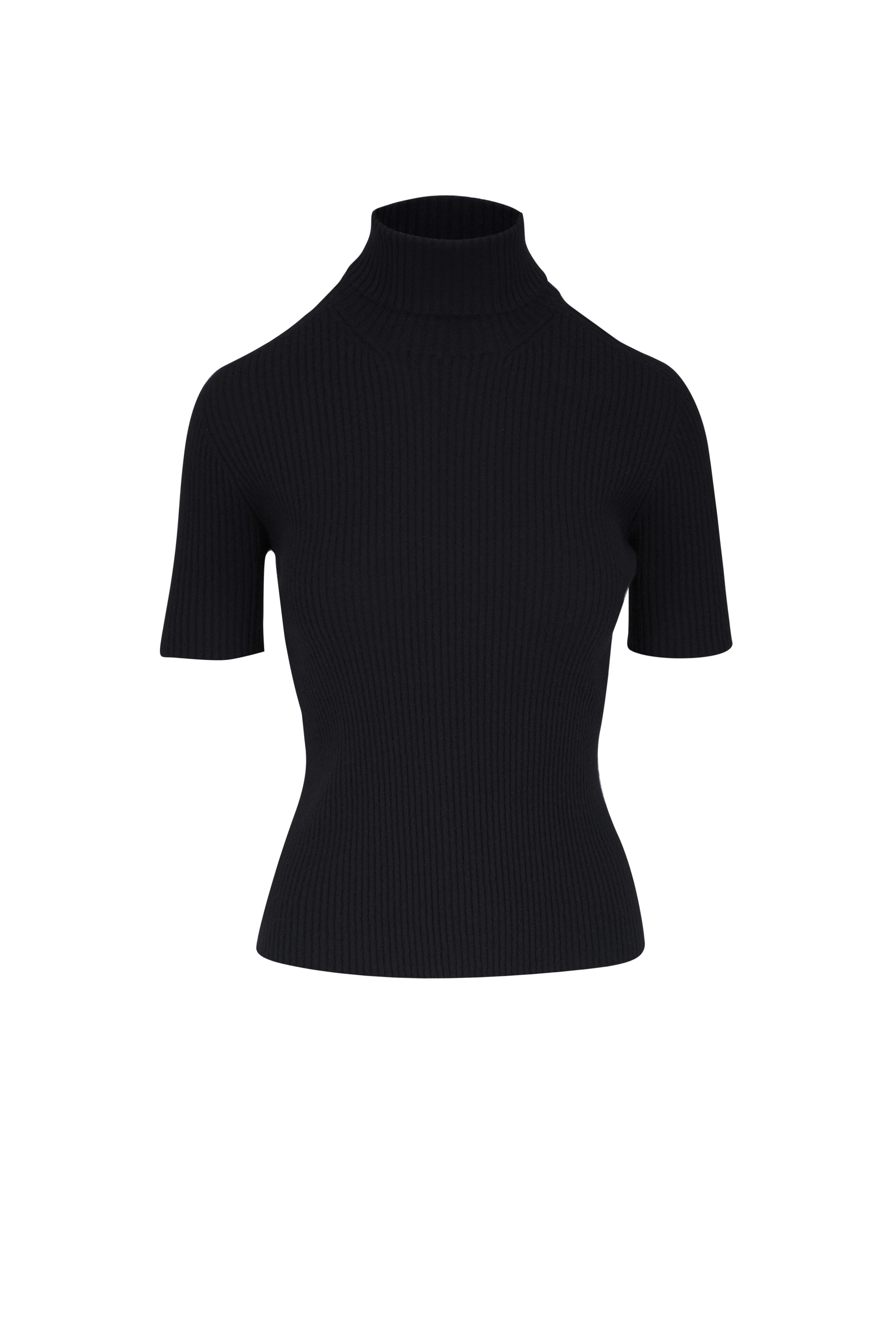 Giorgio Armani - Black Short Sleeve Turtleneck Sweater