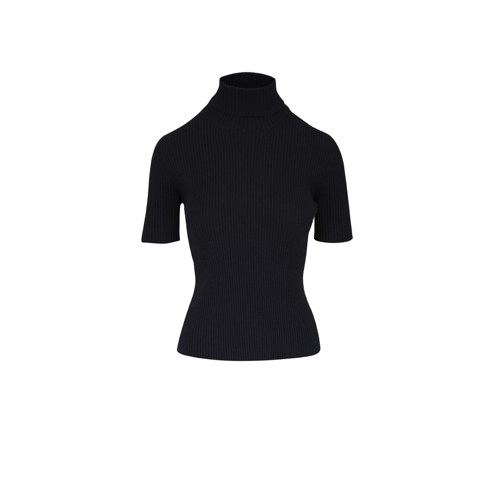 Giorgio Armani - Black Short Sleeve Turtleneck Sweater