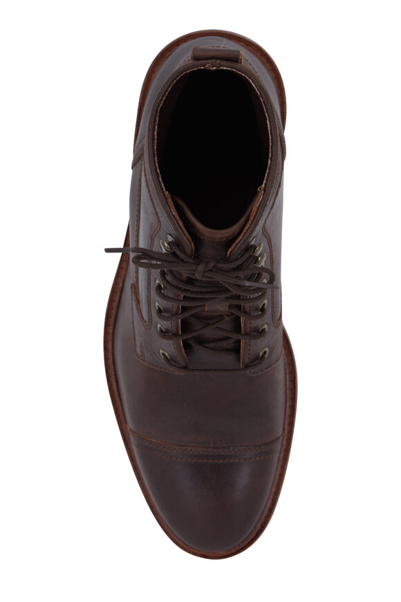 Trask - Lowell Dark Brown Italian Steer Lace-Up Boot 