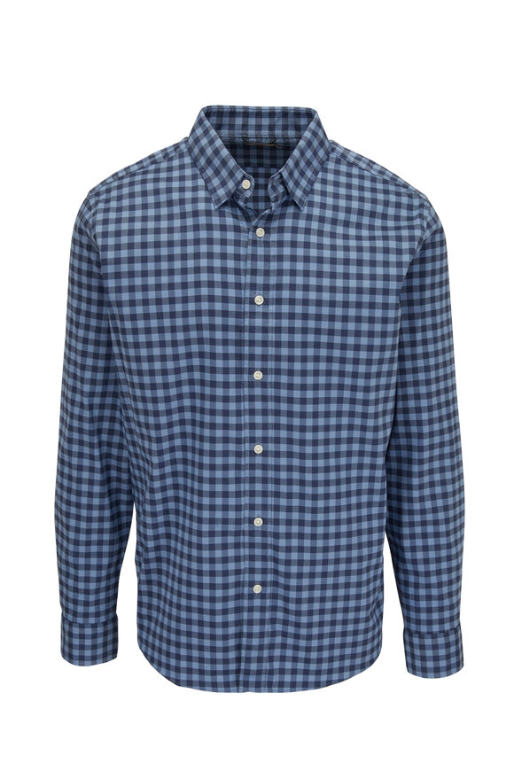 Faherty Brand - Movement™ Navy Skies Check Sport Shirt