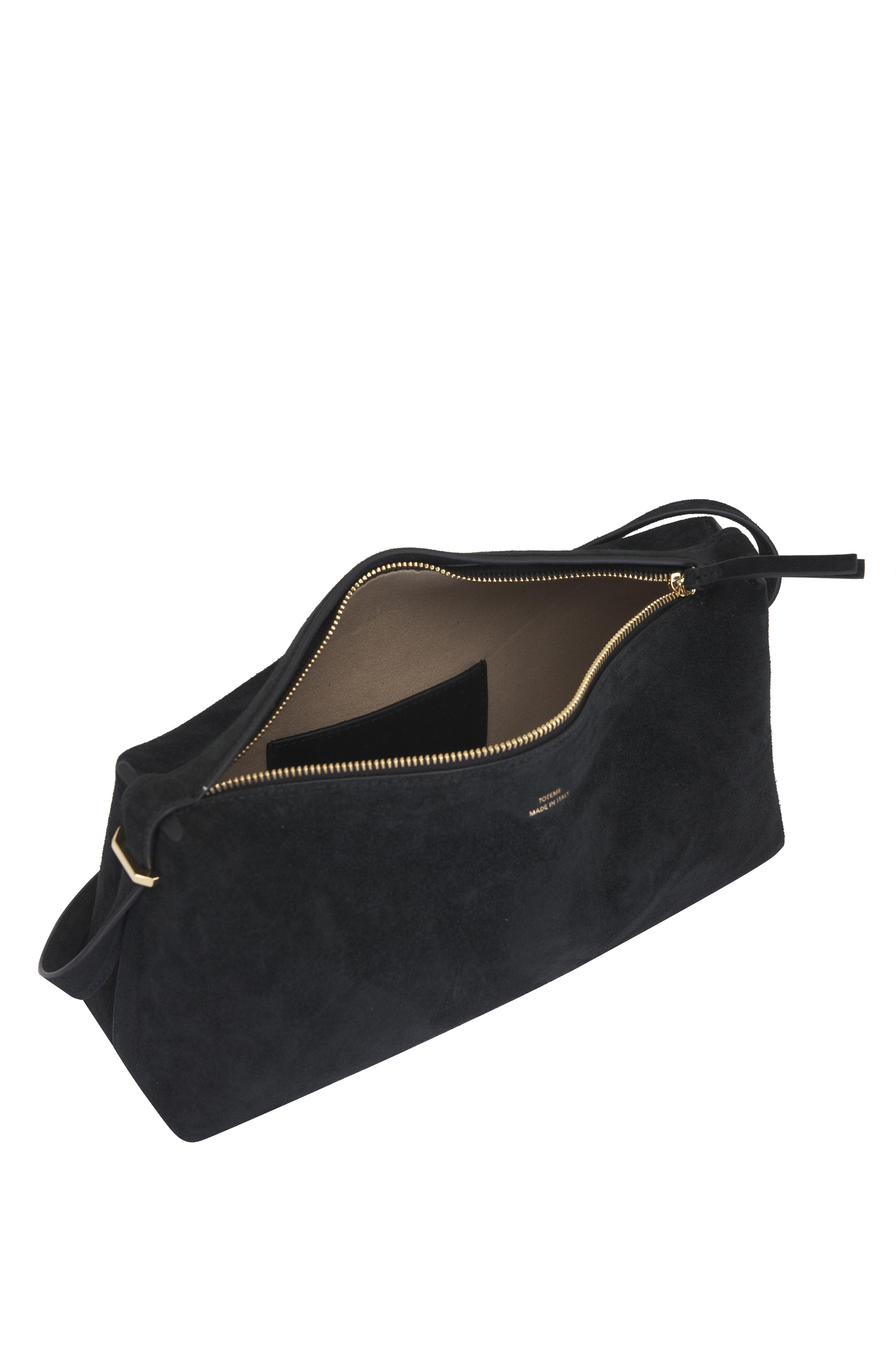 Totême - Black Belted Suede Clutch | Mitchell Stores