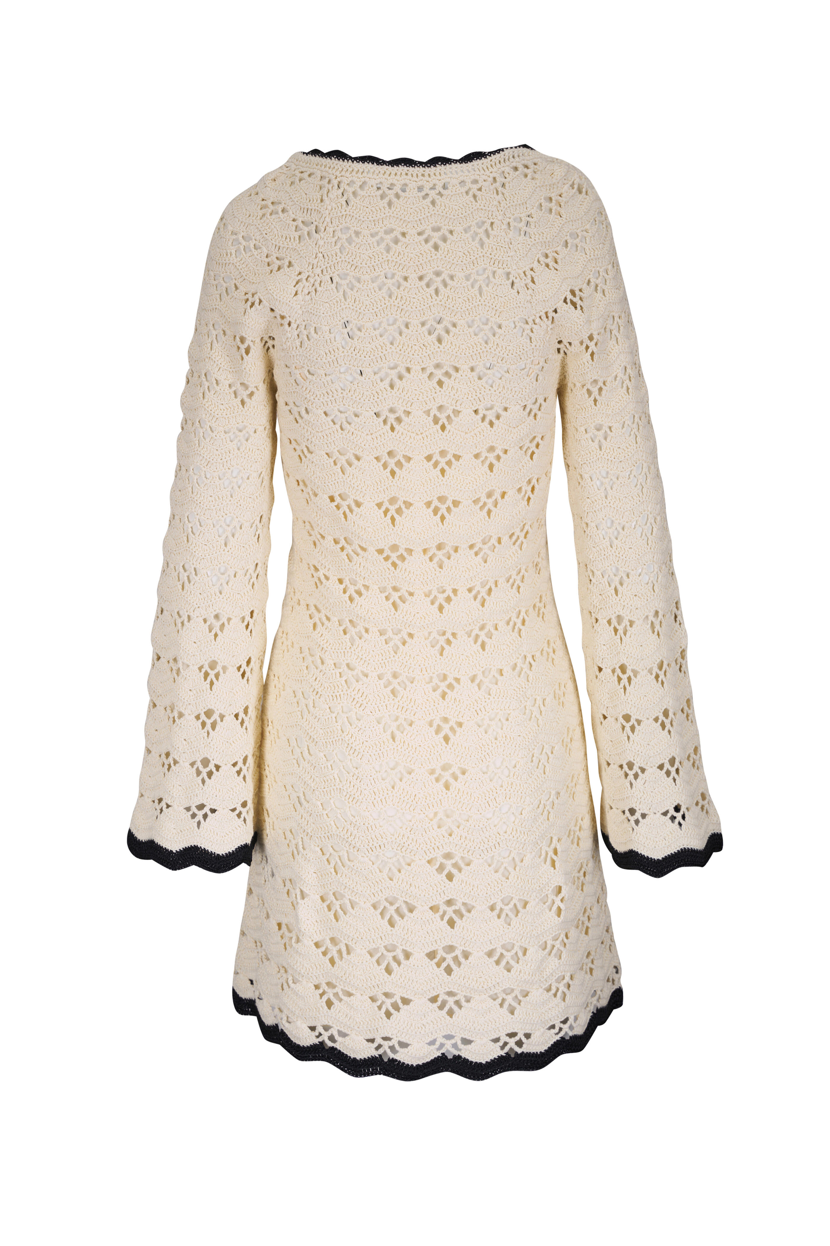 ワンピースその他 ZIMMERMANN Cream Rhiannon mini dress with fantasy print Zimmermann - Rhiannon Cream & Black Crochet Mini Dress