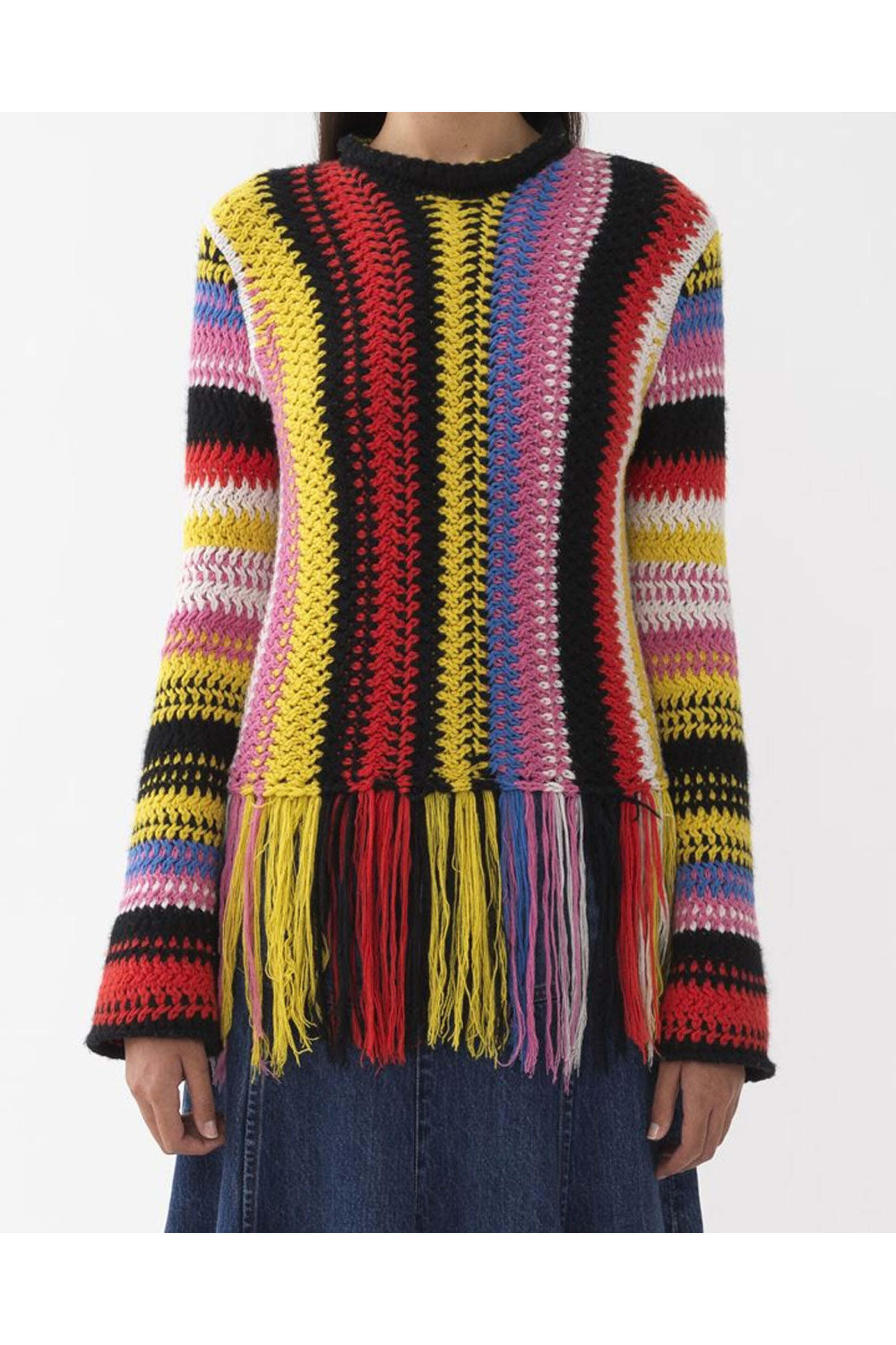 Chloé - Multicolor Fringe Knit Top