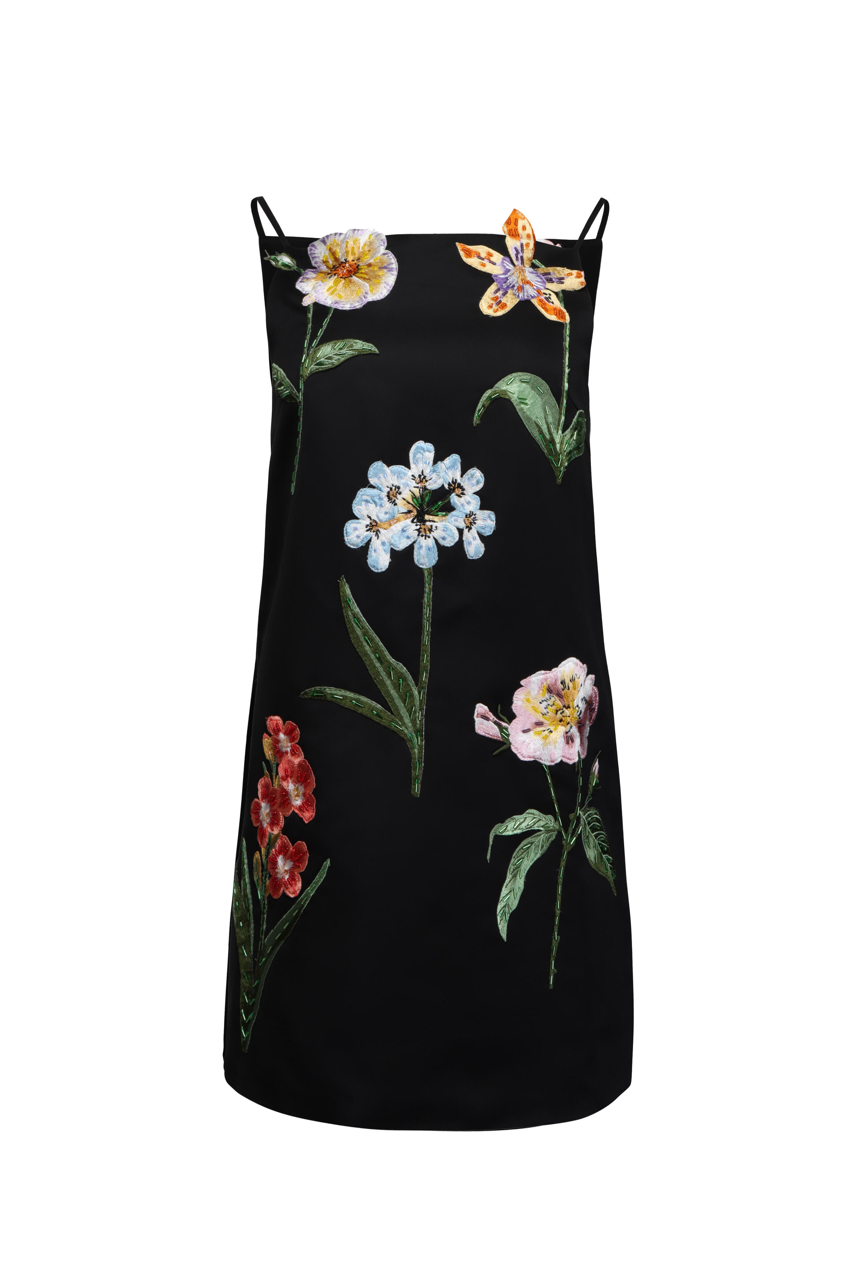 green emerald velvet dress Linen Lily Embroidery Maxi Dress main image 0