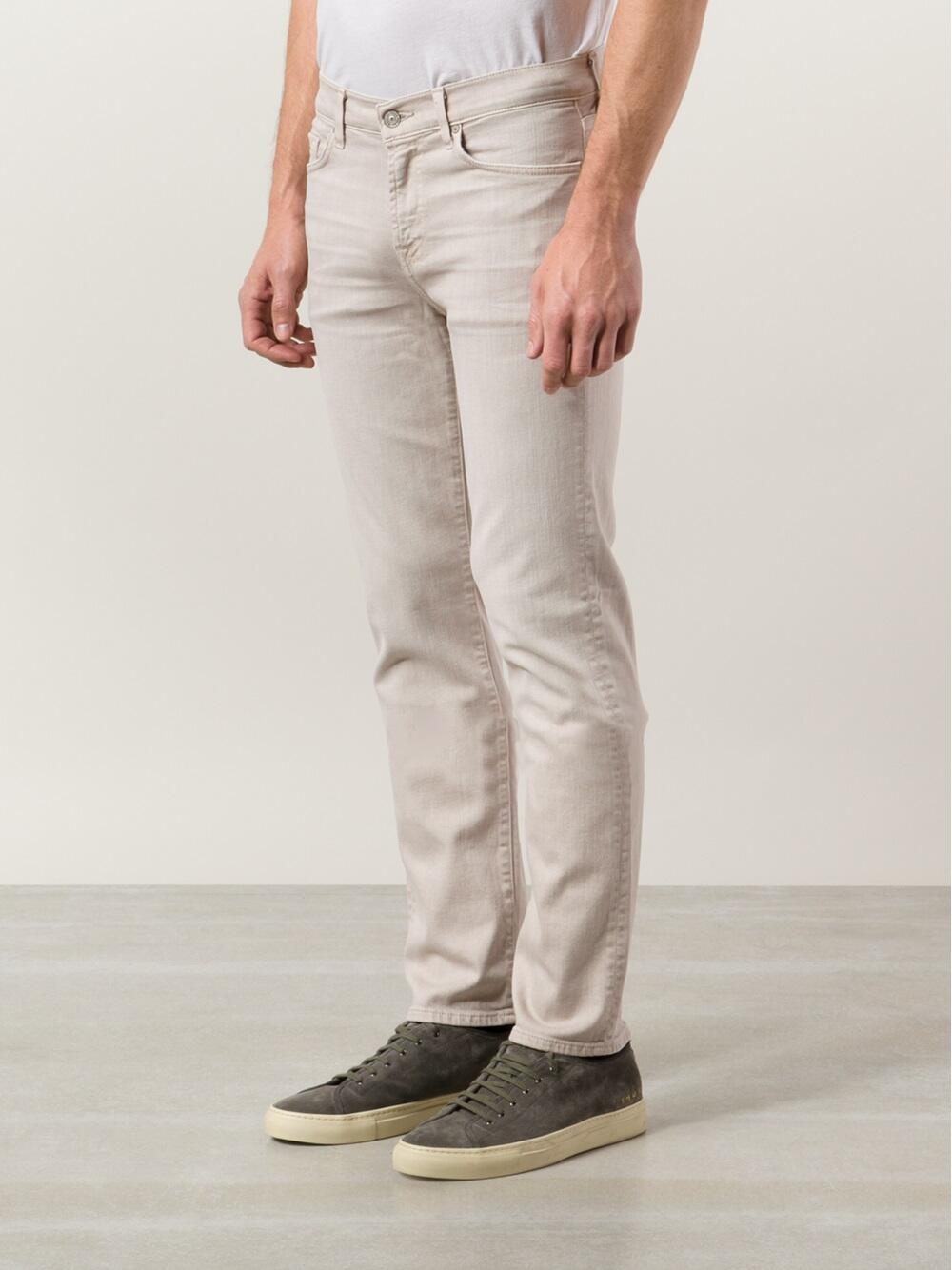 7 For All Mankind - Slimmy Luxe Light Khaki Pant