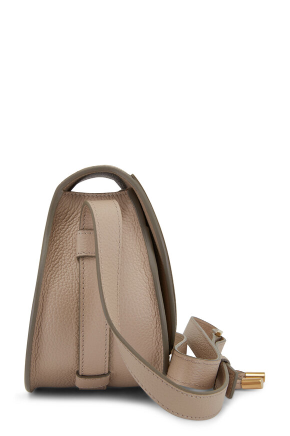 Chloé - Marcie Nomad Beige Small Saddle Crossbody 