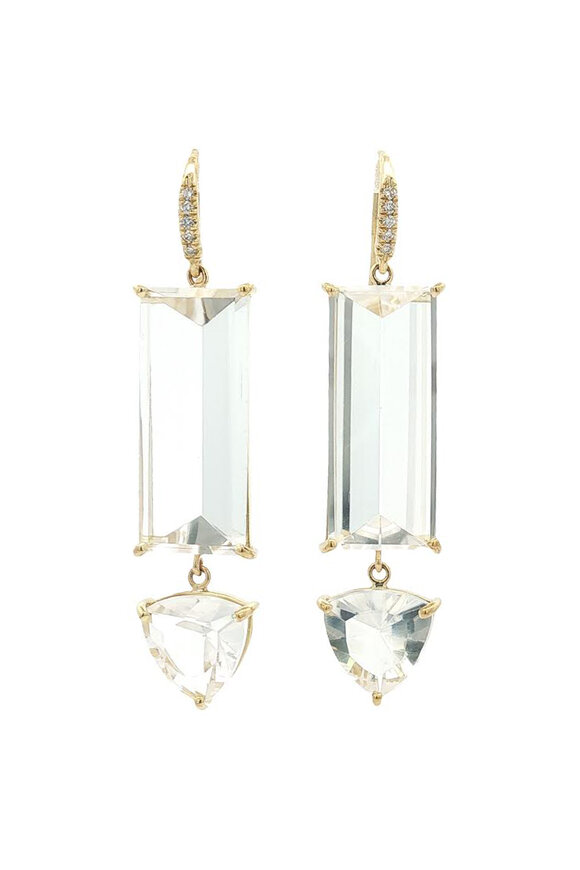 Lauren K White Quartz Double Drop Earrings - view 1