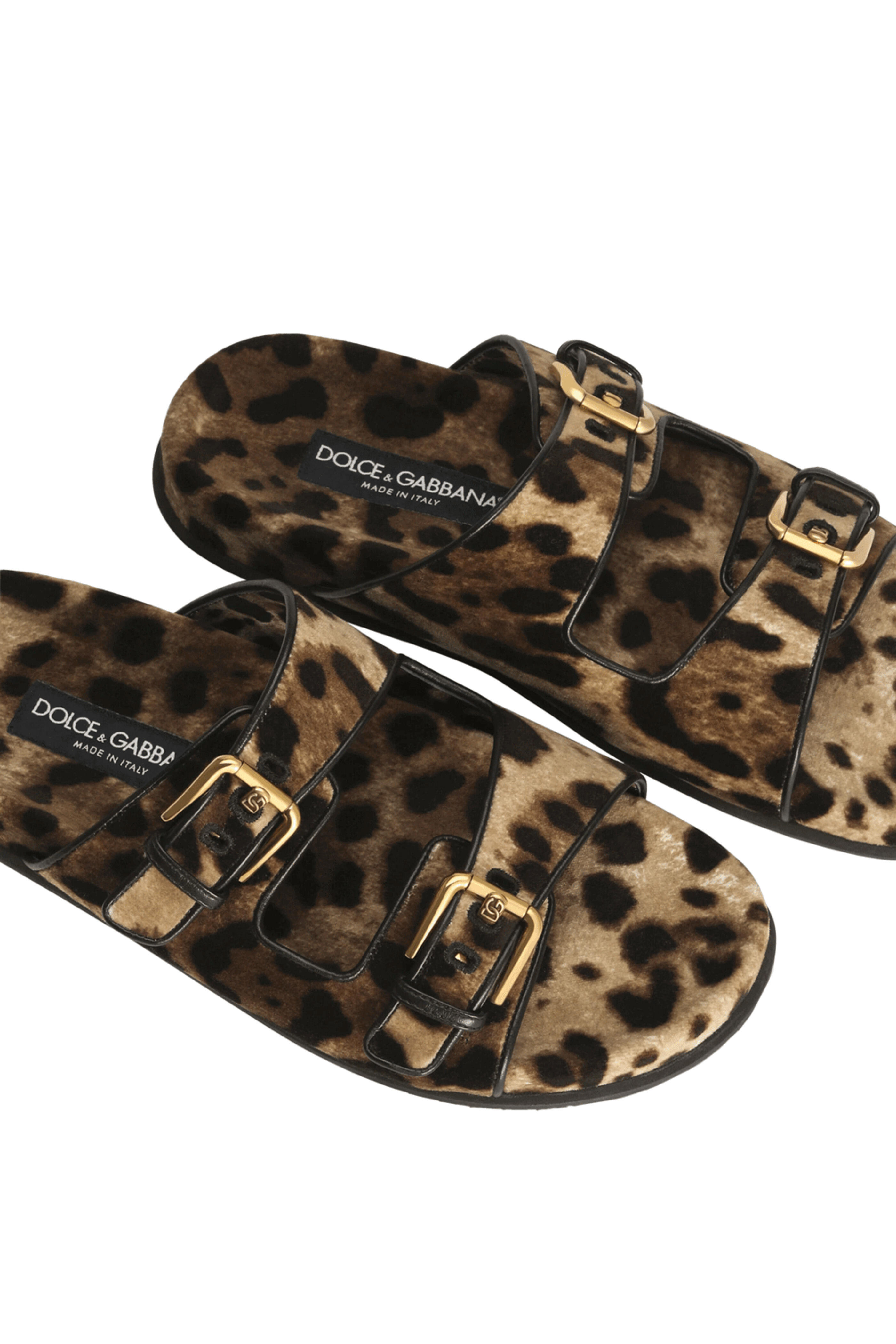 Dolce & Gabbana - Double Buckle Slide in Leopard