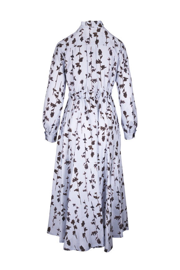 Odeeh - Flower Stems Diamond Silk Twill Dress