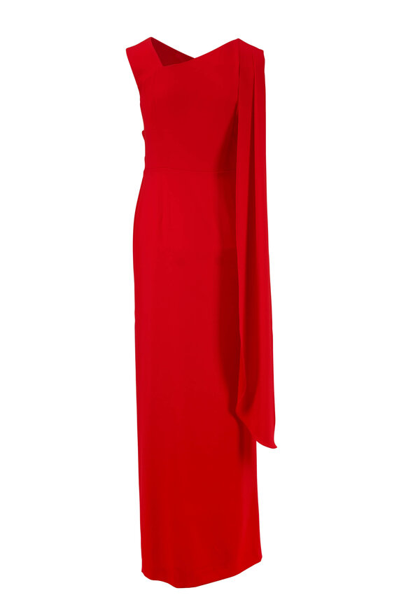 Escada - Geanna Red Ruby Side Slit Gown