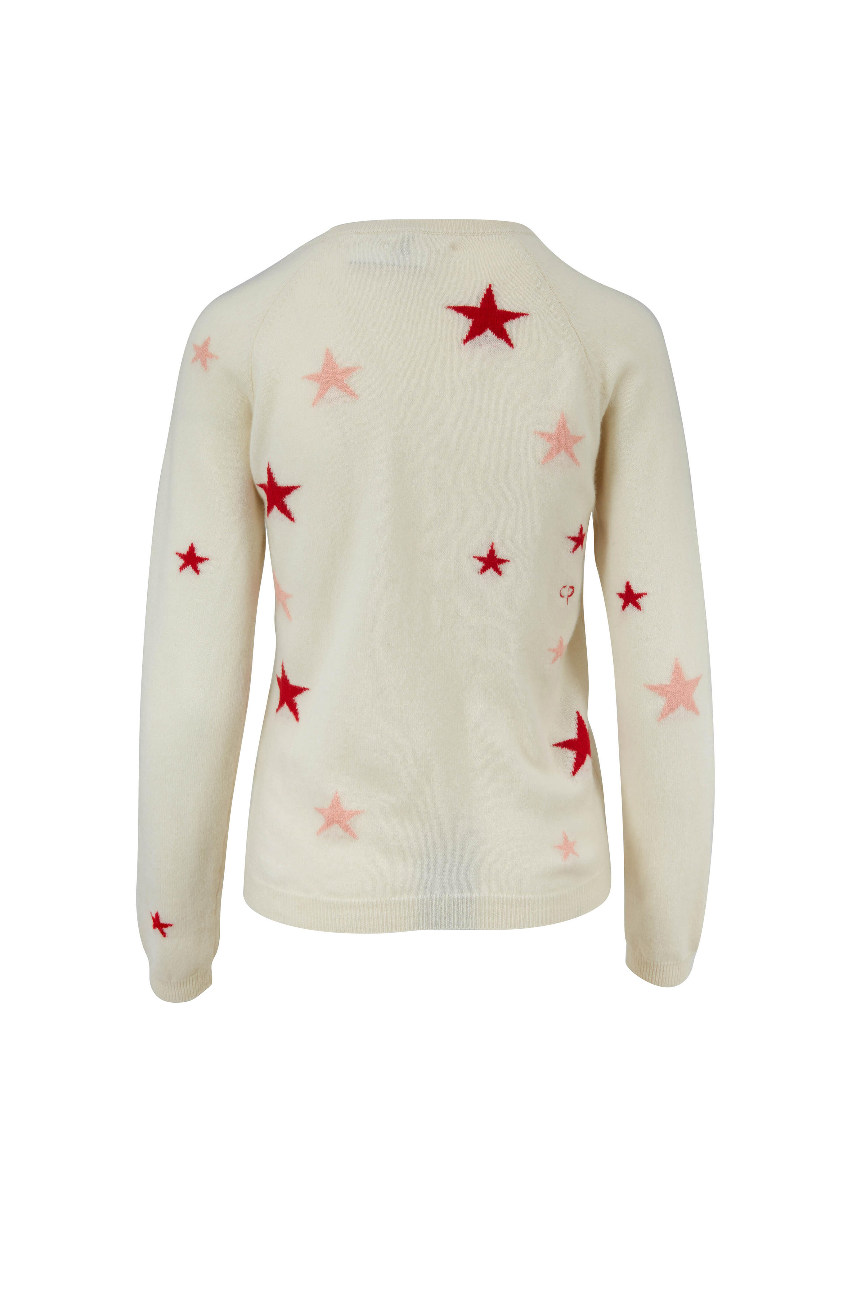 Chinti & Parker - Cream & Peach Stars Cashmere Sweater