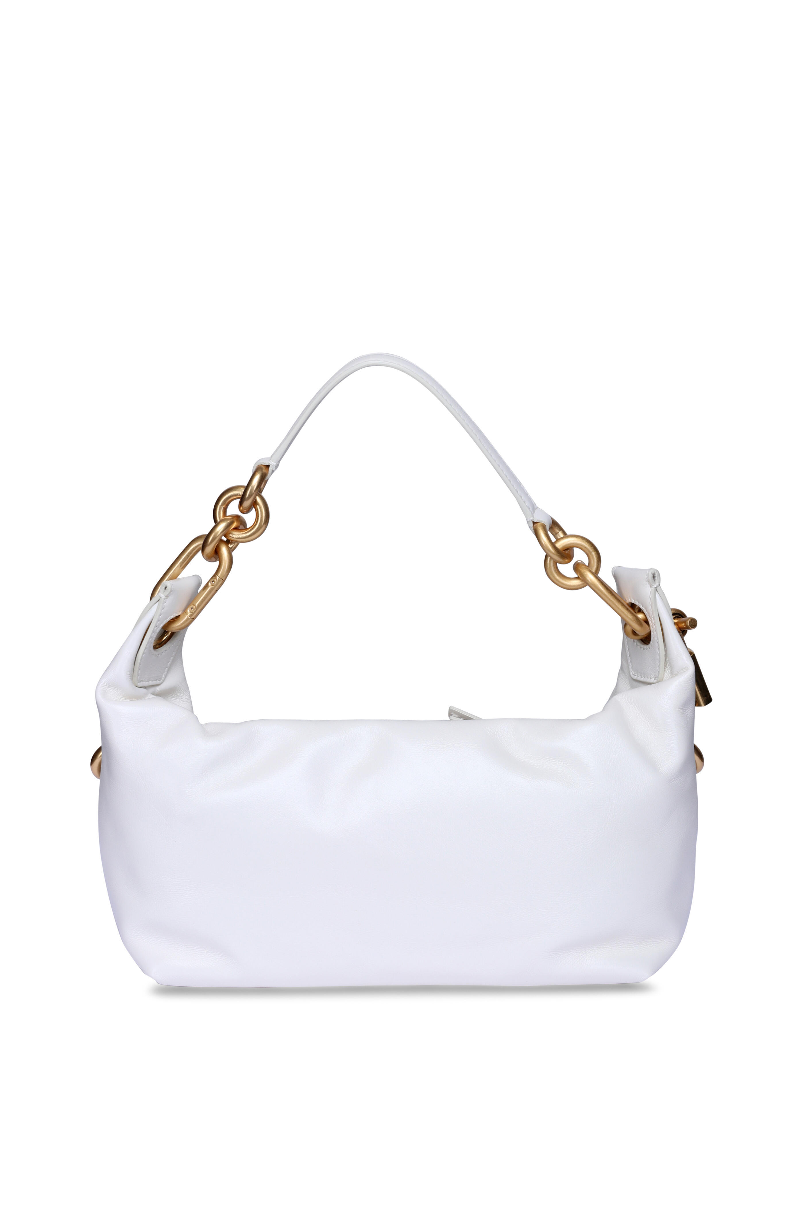 Balmain - Medium Sync Beige Leather Shoulder Bag