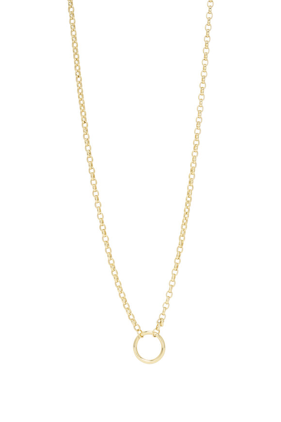 Foundrae 18k Yellow Gold Heavy Belcher Open Chain Necklace