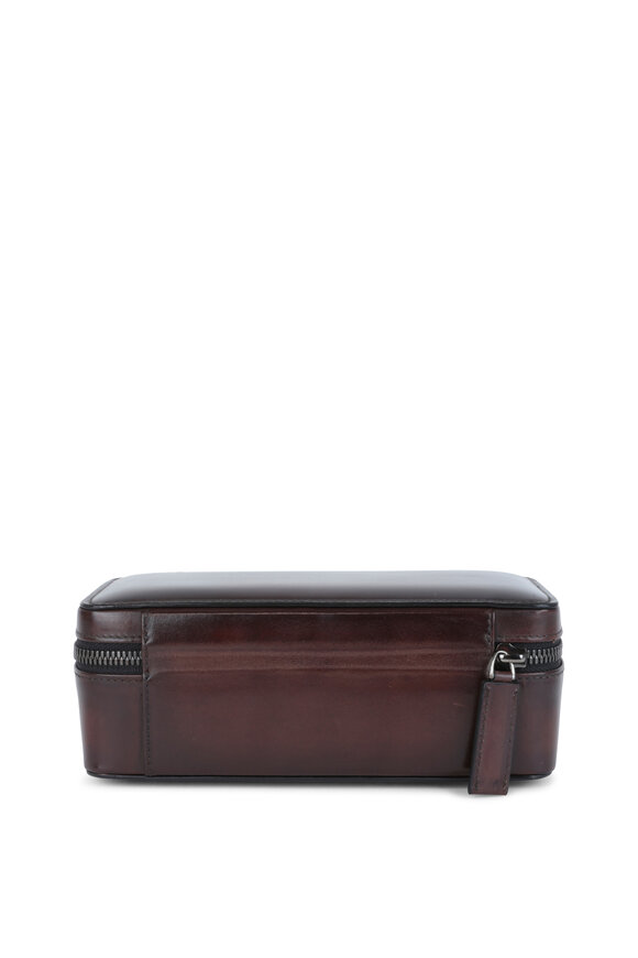 Berluti - Venezia Brown Leather Travel Watch Case