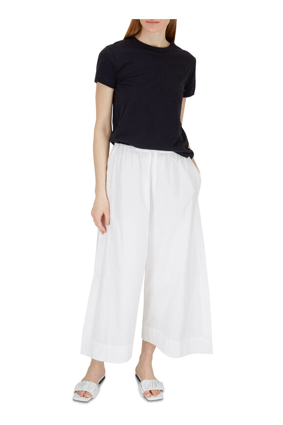 Vince - White Side Slit Cotton Culottes