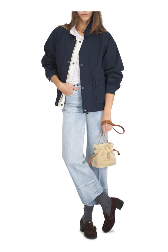 Saint Laurent Mini Jamie Natural Shearling Shoulder Bag - view 4