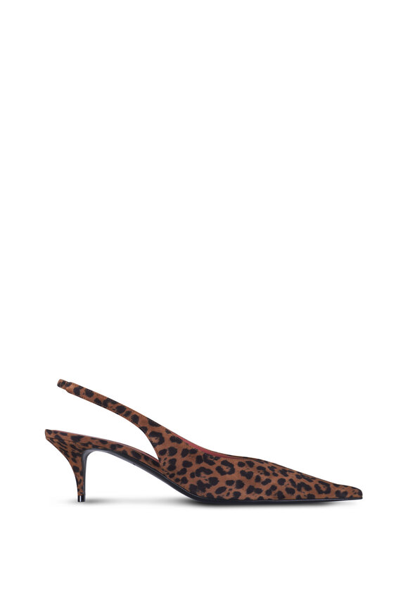 Amina Muaddi Anok Animal Print Suede Slingback, 55mm - view 3