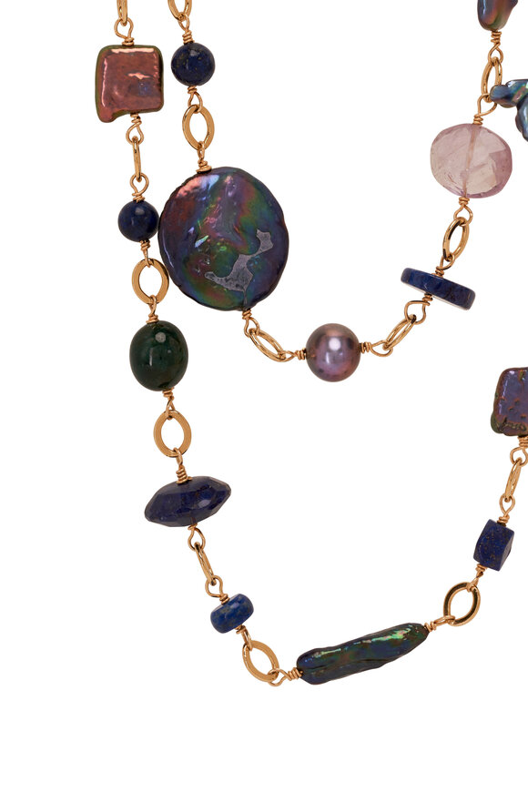 Cristina V. - Shades of Midnight Hand Linked 36" Necklace