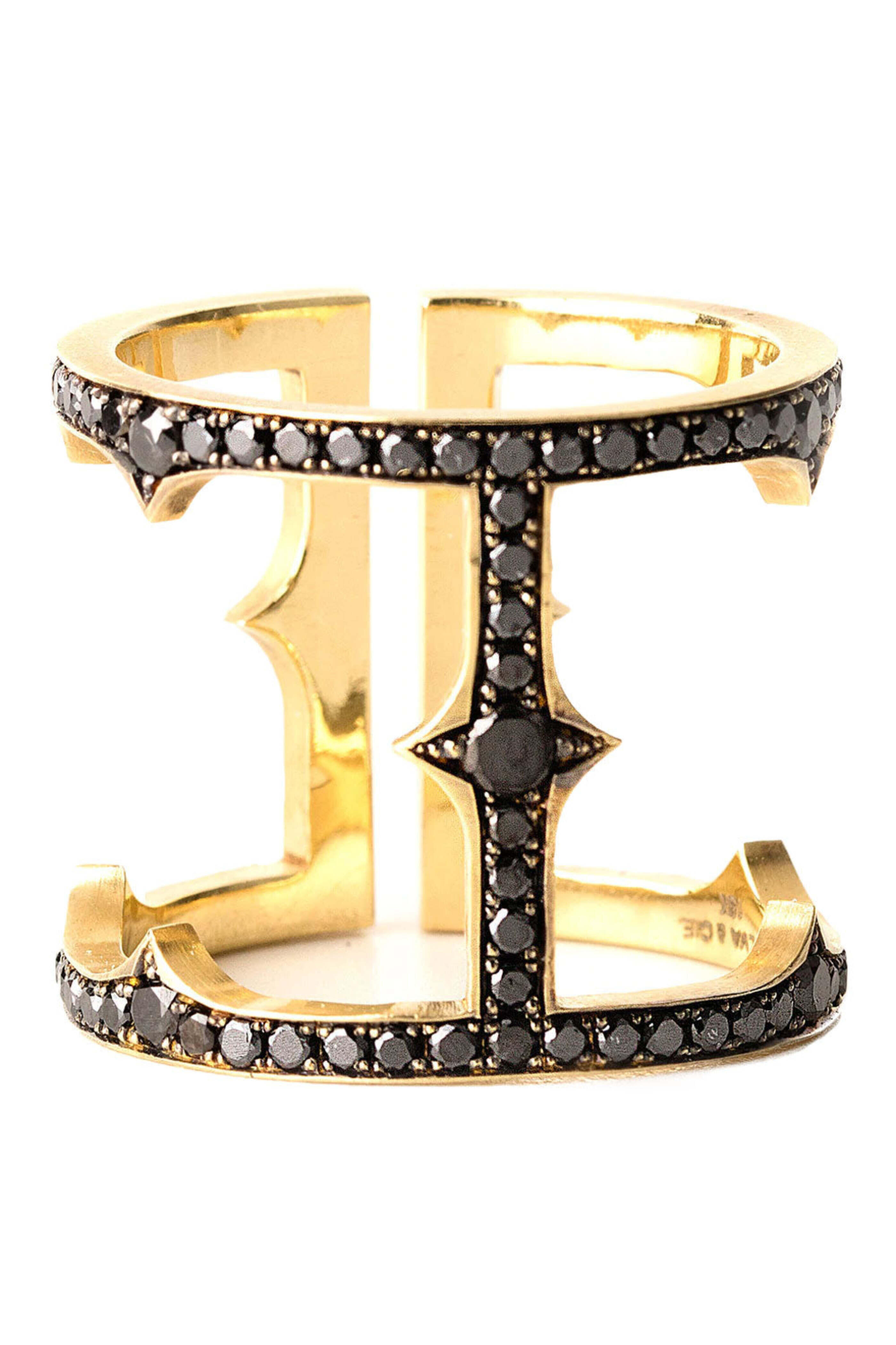 Sylva & Cie - Black Diamond Cage Ring