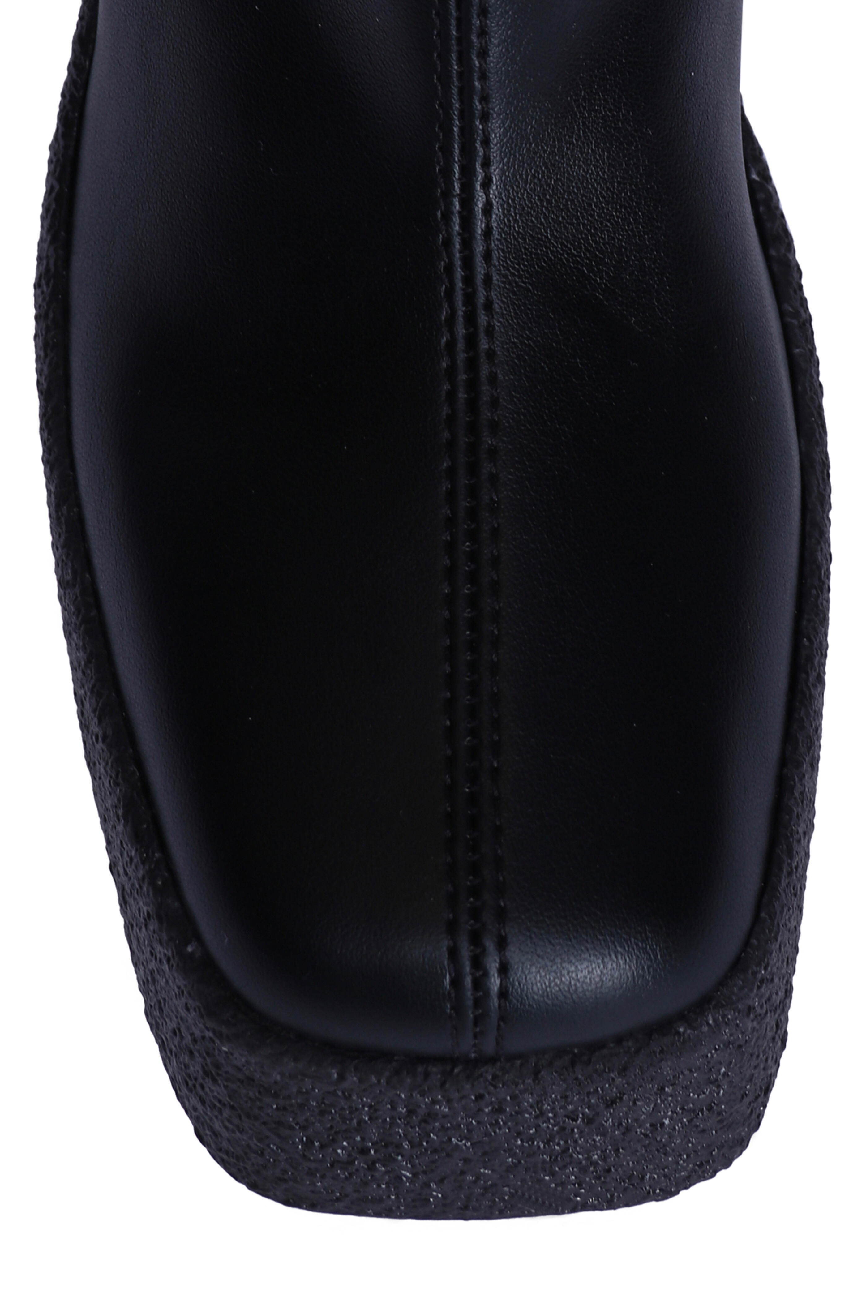 Stella McCartney - Skyla Black Vegan Leather Heeled Sock Boot