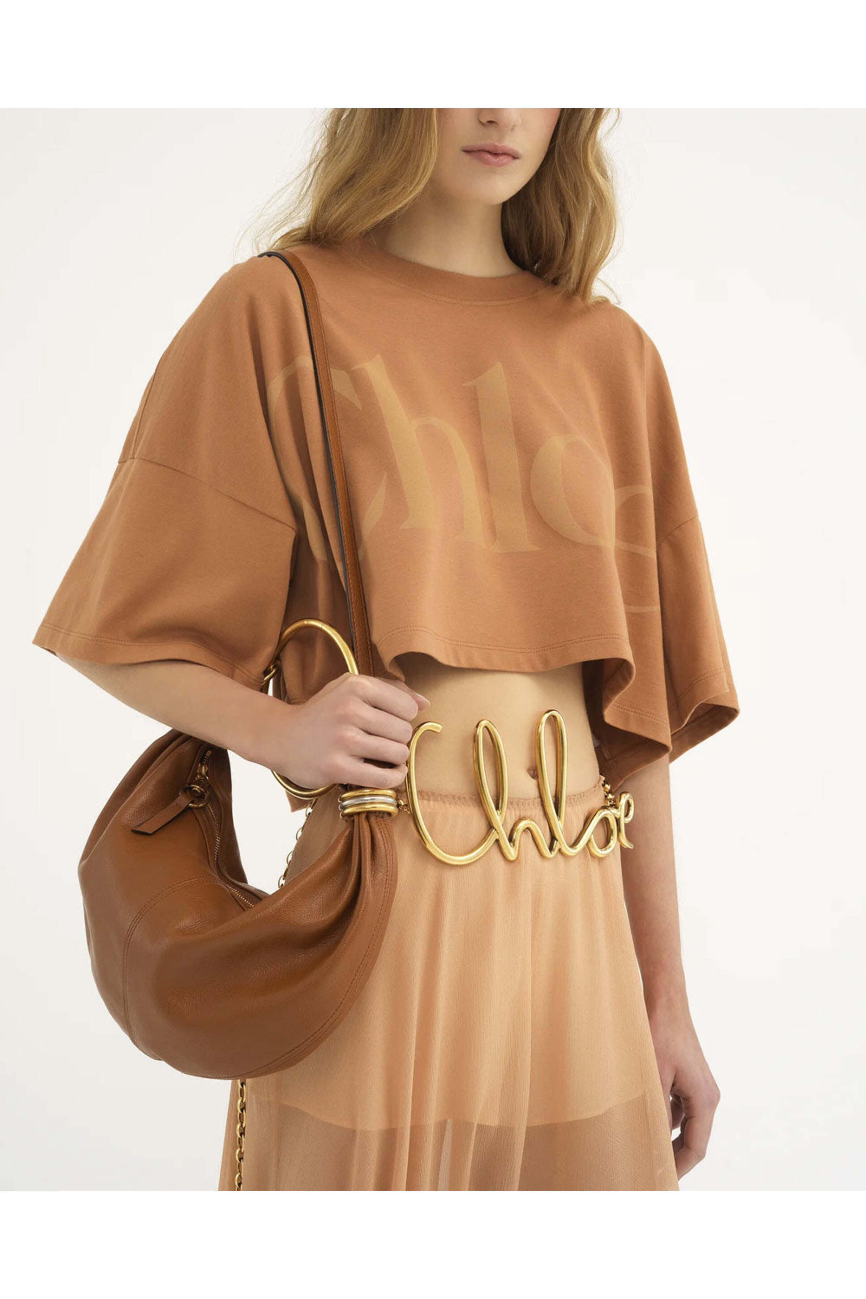 ブレスレット CHLOE SMALL BRACELET HOBO BAG CLAY BROWN Chloé Small Bracelet Hobo Bag In Grained Leather | Chloé US