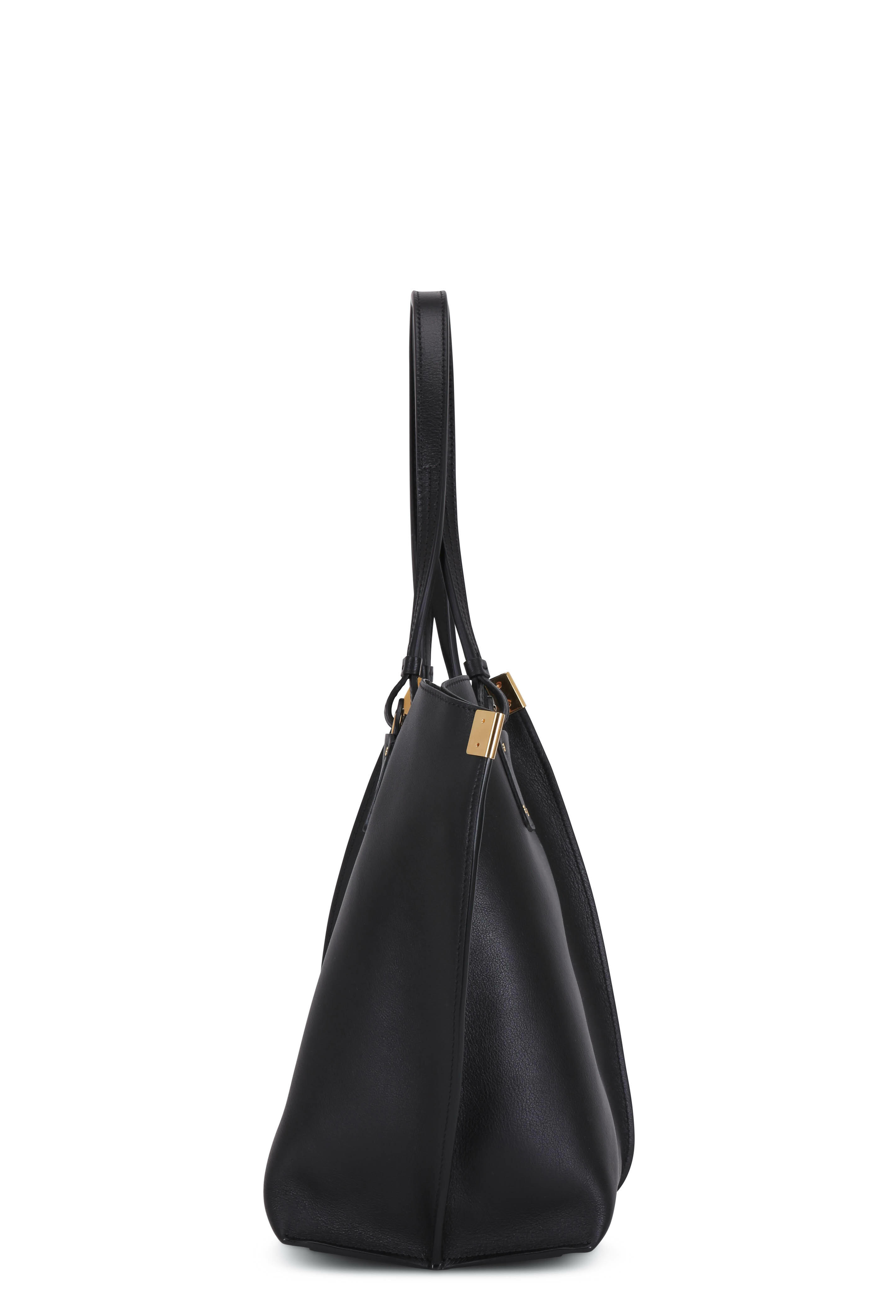 Chloé - Vick Black Leather Medium Tote | Mitchell Stores